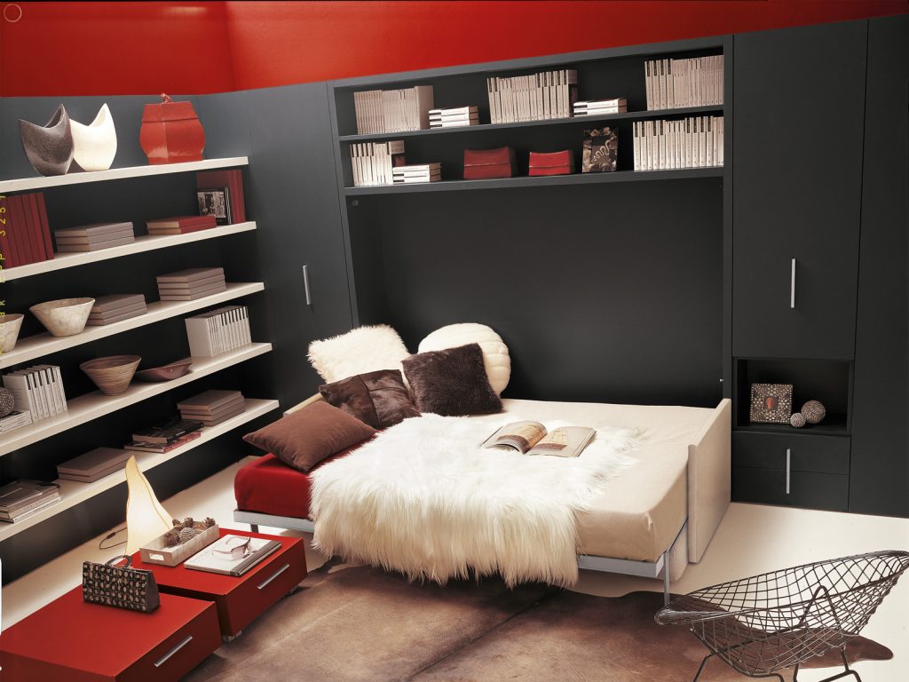 Mobile con letto a scomparsa ikea: soggiorno con letto ...